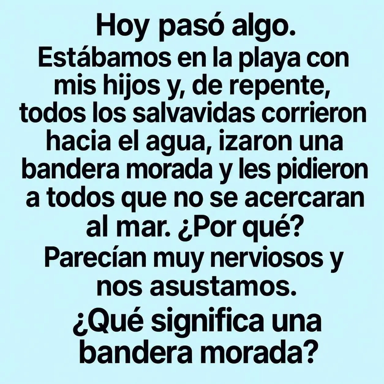Qué significa la bandera morada en playas