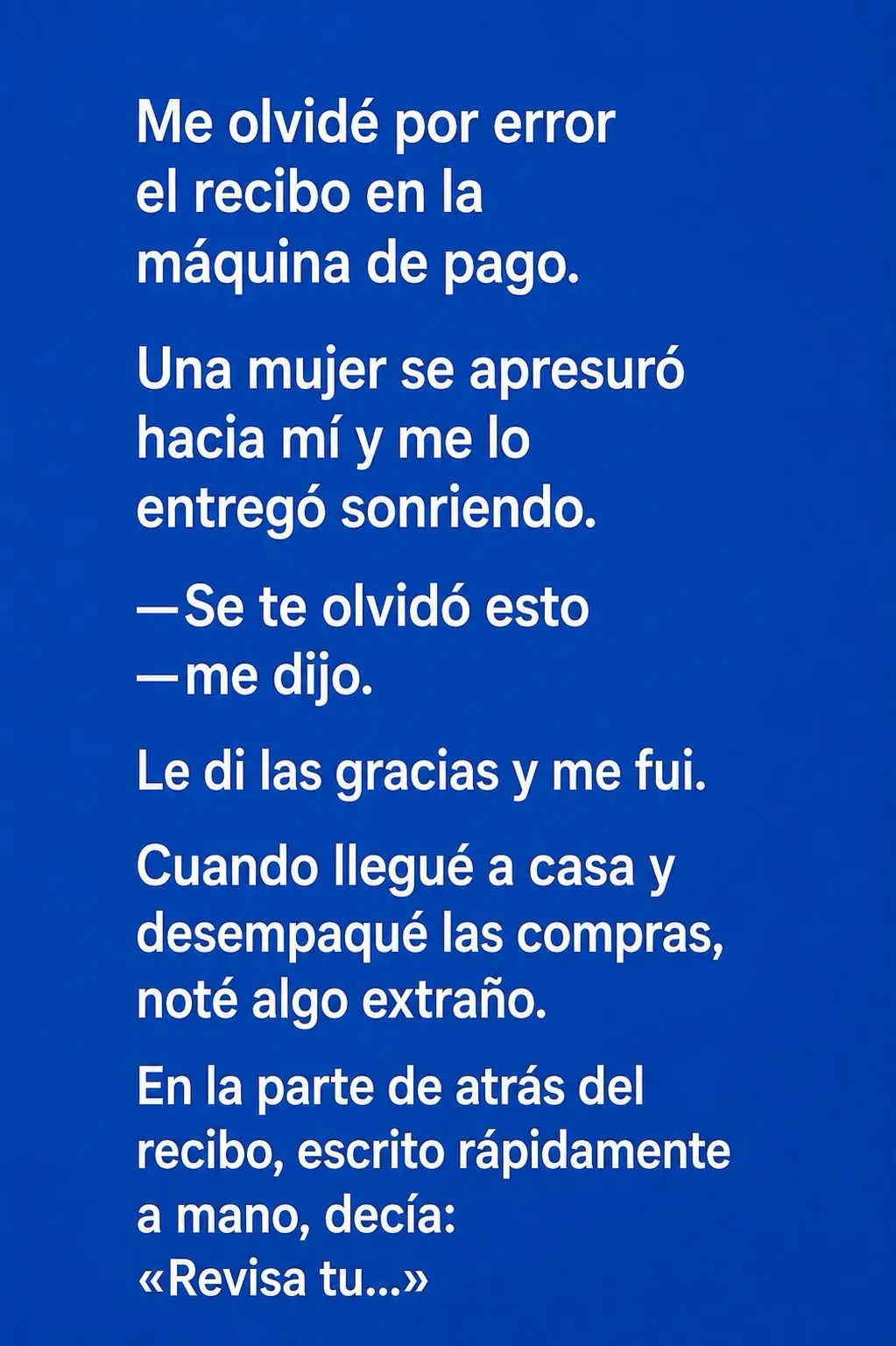 El mensaje en el recibo que cambió todo