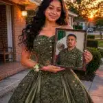 Vestido militar de graduación y una carta impactante
