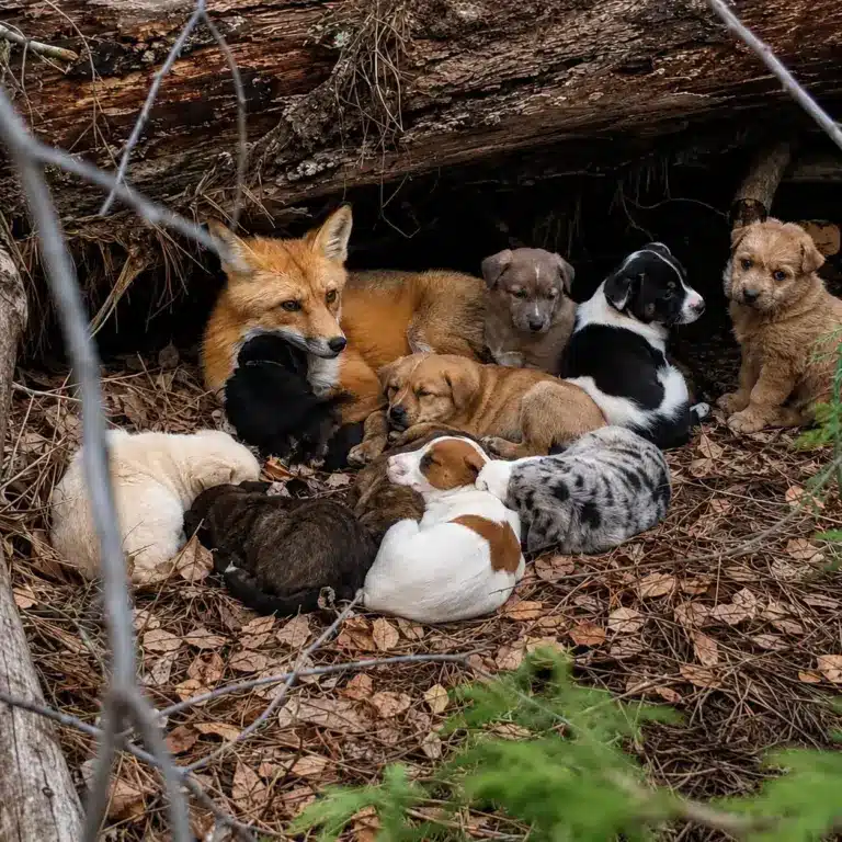 Zorra heroica rescata cachorros abandonados en Oregón