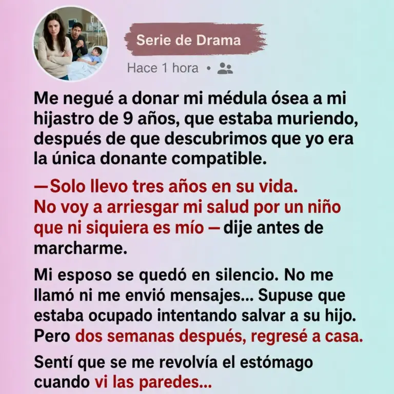 No salvé a mi hijastro y me arrepentí