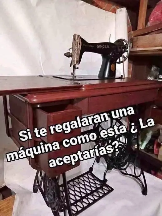 ¿Aceptarías una máquina de coser Singer antigua?
